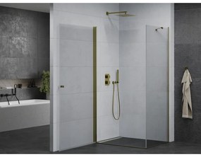 Mexen Pretoria sprchovací kút 70x100cm, 6mm sklo, zlatý profil-číre sklo, 852-070-100-50-00