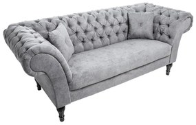 Paris Chesterfield sedačka sivá