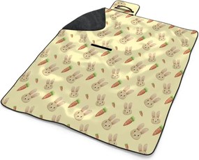 Sablio Plážová deka Zajačik s mrkvou: 200x140 cm