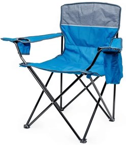 Skladací kempingový stôl + 2x stolička modrá