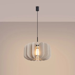 Závesné svietidlo Mula, 1x béžové plstené tienidlo, (fi 45cm)