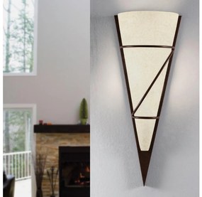 EGLO 87793 - nástenné svietidlo PASCAL 1 1xE14/60W antická hnedá/biela