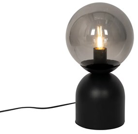 Stolná lampa Hotel Chic čierna s dymovým sklom - Pallon Trend