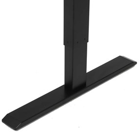 Výškovo nastaviteľný elektrický stôl BestBerg BBAT-14BWD / rozmer 140x70 cm / výška 93,4-125,4 cm / čierna/drevo