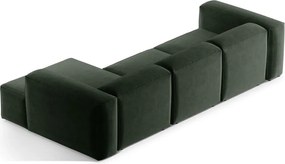 Zelená rohová pohovka (pravý roh/s leňoškou) Bergamo – Cosmopolitan Design