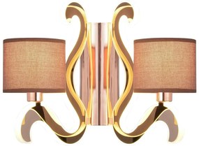 Candellux AMBROSIA 3 Nástenné svietidlo 2X40W E14 12,3W LED Copper 22-33529