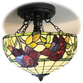 Luster Tiffany stropnica na retiazkach kolekcia ROSE Ø40