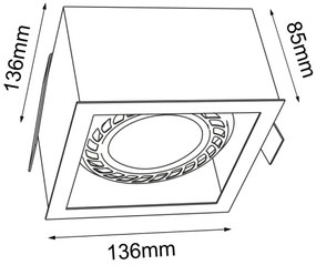 Brosline 3273 - Podhľadové svietidlo CAGE 1xGU10/18W/230V biela