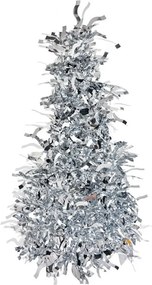 Strieborná vianočná dekorácia vianočný stromček S - Ø 12*25 cm
