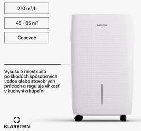 Klarstein DryFy Pro Connect Smart, Odvlhčovač vzduchu, WiFi, Kompresný, 60l/24h, 45-65m²