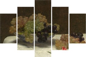 Obraz - Henri Fantin-Latour, Still Life with Grapes and a Carnation, reprodukcia (150x105 cm)
