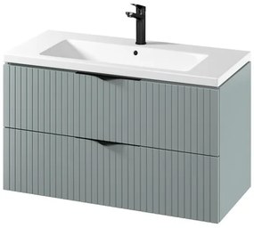 Cersanit S801-546 - Závesná kúpeľňová skrinka s umývadlom TIRSO 100x45 cm mintová