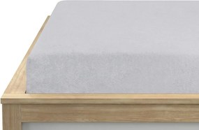 Fleecová napínacia obliečka MOLTON strieborná 180 x 200 cm