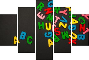 Obraz - farebné písmenká (150x105 cm)
