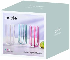 Poháre v súprave 4 ks 450 ml Stripe – Ladelle
