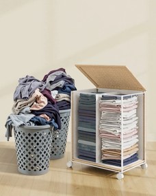 Kôš na bielizeň na kolieskach Deborah 2x50 l