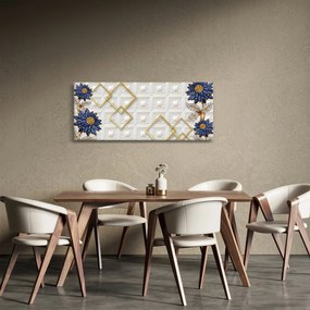 Obraz - Diamantové kvety (120x50 cm)