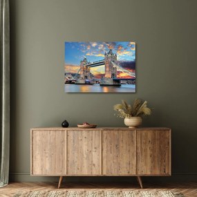 Sklenený obraz - Tower Bridge, Londýn, Anglicko (70x50 cm)