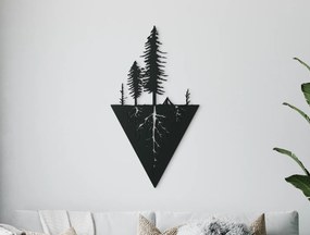 drevko Moderný obraz Les Rozmer obrazu: 44,5 x 24 cm, Farba dekorácie: Čierna