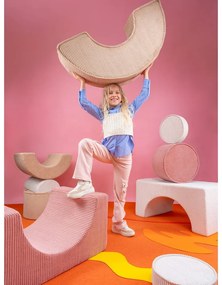 Ružové menčestrové penové ihrisko 75x49x37 cm Rainbow Montessori – Wigiwama