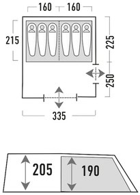 High Peak Rodinný stan Kimberly 6  (100313968)