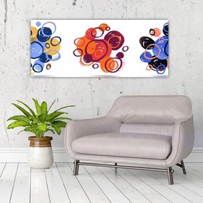 Obraz farebných kruhov (120x50 cm)