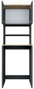 Skriňa Karin Anthracite a Walnut nad práčkou