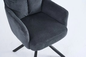 Jedálenská stolička Stephanie, tmavo šedá látka