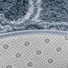 Protišmykový koberec DECOR strieborný kruh