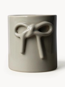 Obal na kvetináč z keramiky Bow, V 11 cm
