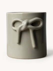 Obal na kvetináč z keramiky Bow, V 11 cm
