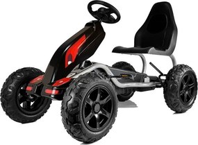 LEAN CARS Pedálový gokart B012 s nafukovacími kolesami, čierny