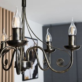 Luster na reťazi DONATO 5xE14/40W/230V