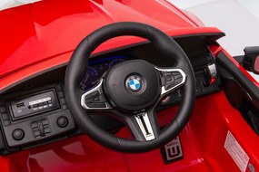 LEAN CARS BMW M5 batériové auto s rodičovskou platformou Červená farba