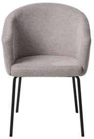 Svetlosivé čalúnené jedálenské kreslo s podrúčkami Easton – Unique Furniture