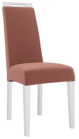 Jedálenská stolička JK79, Dostupné poťahy: Magic Velvet 2258, farebné prevedenie stoličky v dreve: biela