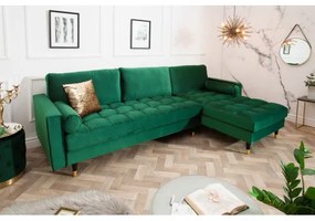 Rohová sedacia súprava 40274 Cozy - Zamat Smaragdovozelená  - Komfort-nábytok