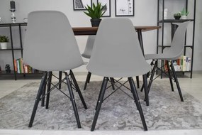 Set dvoch jedálenských stoličiek OSAKA sivé (čierne nohy) 2ks