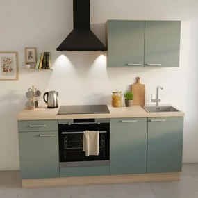 Kuchynská linka Naturel 195x60x91 cm zelená prava, 1 ks