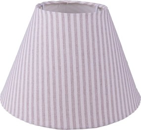 Béžové pruhované látkové tienidlo lampy - Ø 23*15 cm / E27