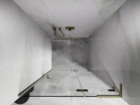 Mexen, Mexen Lunar L pravé otočné sprchové dvere 70 cm, transparentné, brúsené zlaté - 834L-070-000-55-00-P