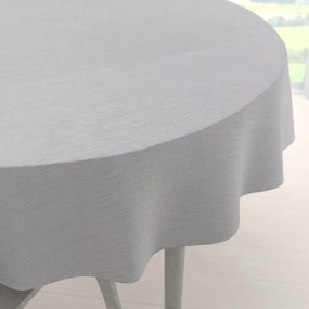 Biante Teflónový okrúhly obrus TF-067 Sivý režný Ø 80 cm