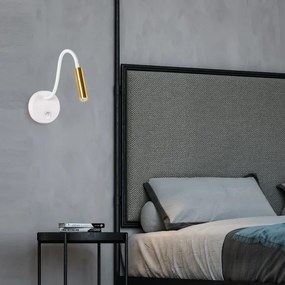 Brilagi - LED Flexibilná nástenná lampa MAYA LED/3W/230V 4000K biela/zlatá