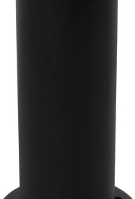 Vonkajšia stojaca lampa čierna s priehľadnou guľou 50 cm IP44 - Sfera