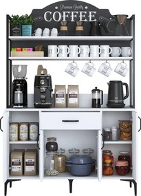 Multifunkčná kuchynská skrinka JULLY, biela