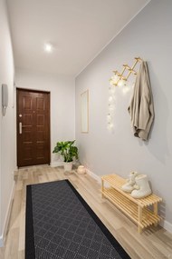 Condor Carpets, Protišmykový behúň na mieru Boulevard 9229, šíre 100 cm, šedá, chodba / predsieň