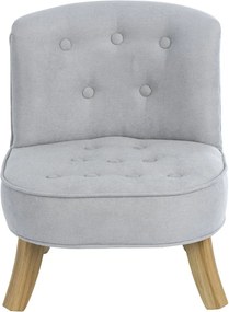 Detské kreslo šedé 17 cm Drevo