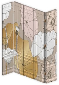 Gario Paraván Vintage kvety Rozmery: 180 x 170 cm, Prevedenie: Otočný paraván 360°