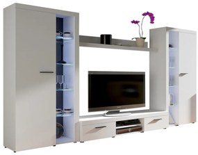 Obývacia stena RUMBA XL, 300x190x34, biela