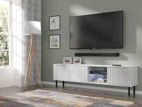 TV skrinka/stolík Mitra 156 (biela). Akcia -20%. Vlastná spoľahlivá doprava až k Vám domov. 1124953